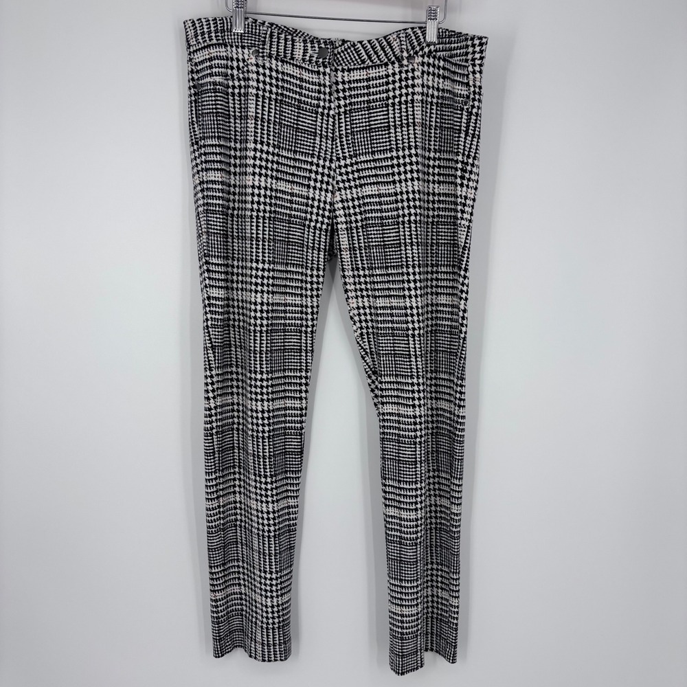 J.McLaughlin Becca Houndstooth Leggings Womens 14‎ Plaid Stretch Slim Pants